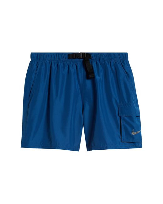 Nike Blue Volley 5-inch Cargo Swim Trunks for men