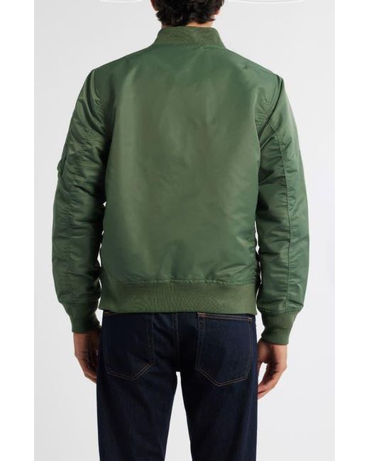 Schott Nyc Men's Green Ma-1 Satin Flight Jacket