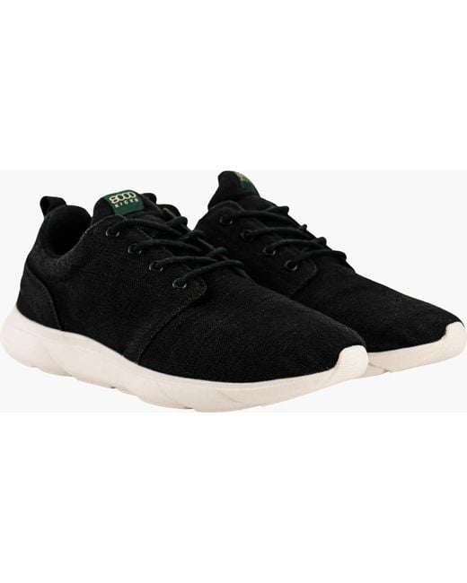 8000Kicks Black Explorer V2 Waterproof Hemp Sneakers