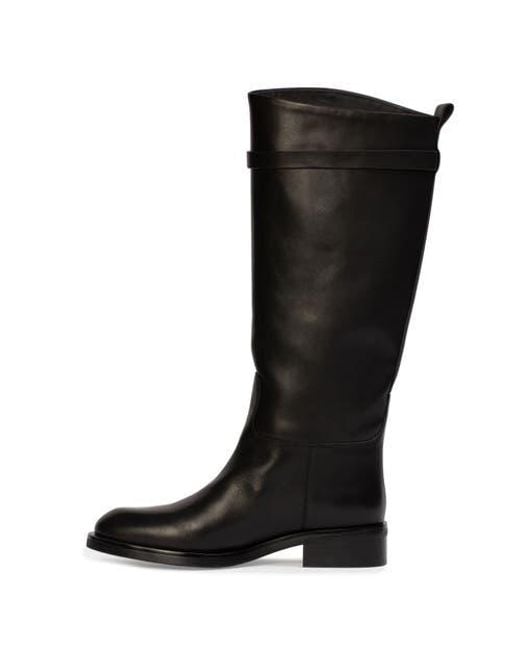 Black Suede Studio Black Ashley Leather Boot