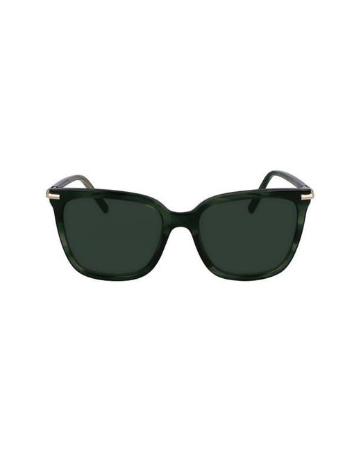 Ferragamo Green Prisma 56Mm Modified Butterfly Sunglasses