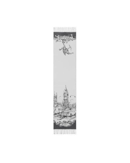 Burberry Gray Westminster Cashmere Scarf