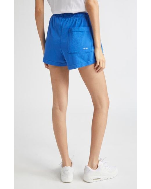 Sporty & Rich Blue Dodgers Serif Disco Graphic Sweat Shorts