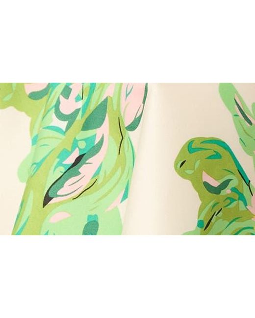 Astr Green Halter Scarf Top