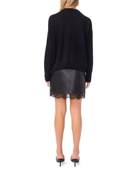 Vince Camuto Black Paillette Crewneck Sweater
