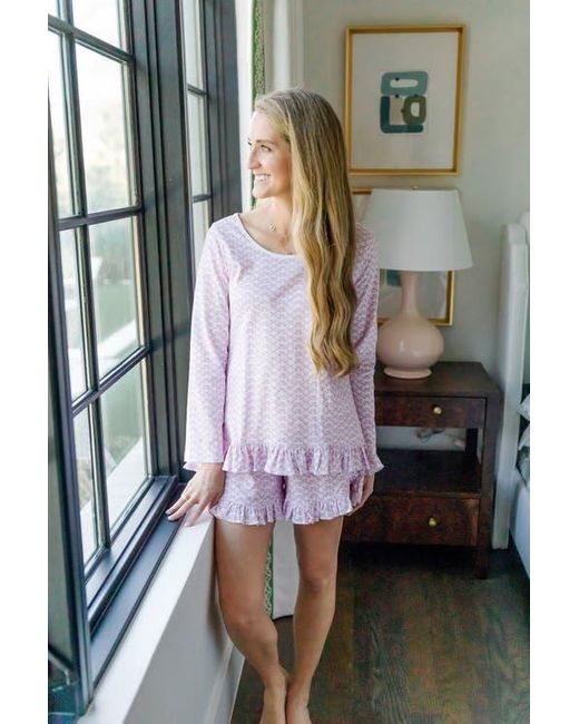 Lila and Hayes Pink Kathryn Pajama Short Set