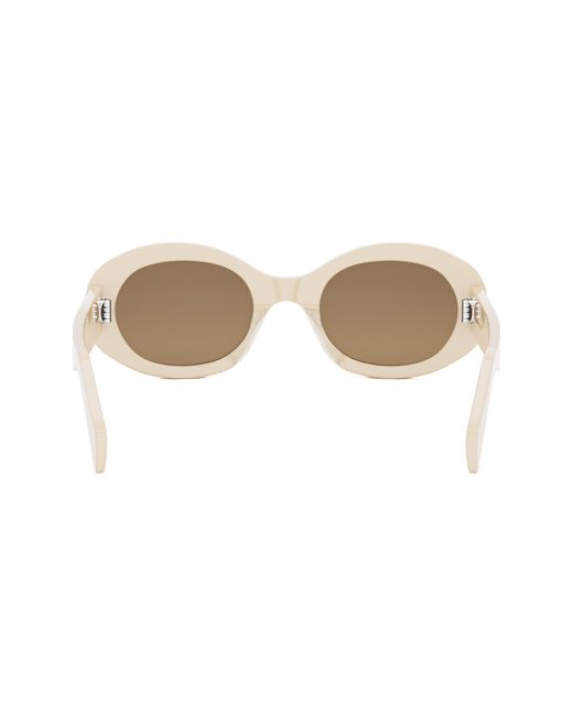 Céline Natural Triomphe 52mm Oval Sunglasses