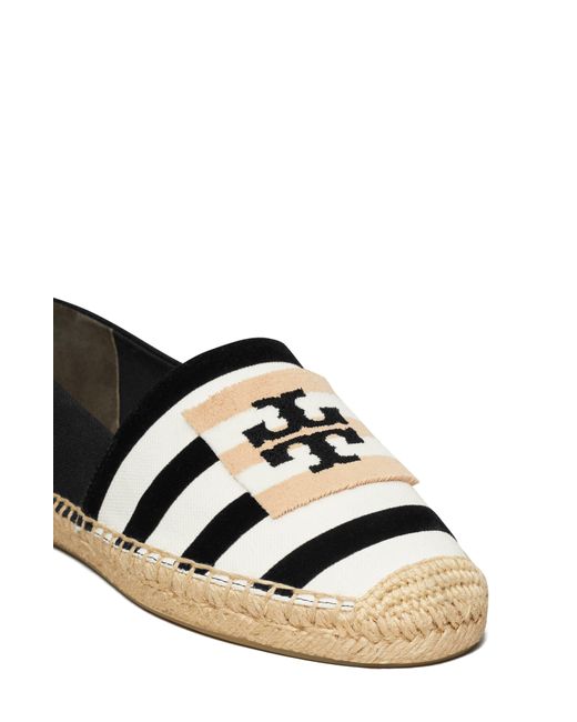 Tory Burch White Double T Espadrille Flat