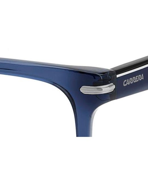 Carrera Blue 54Mm Rectangular Optical Glasses for men