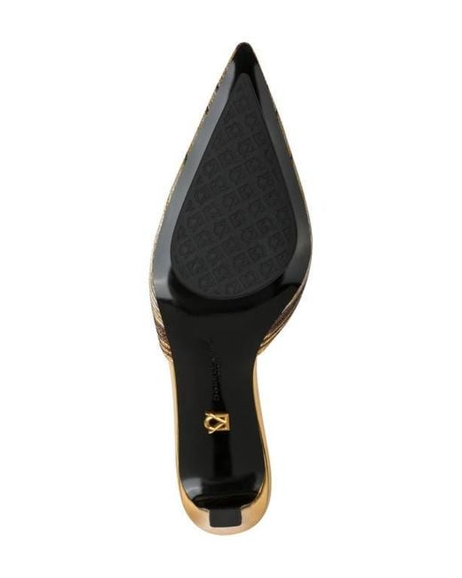 Donna Karan Metallic Praxilla Pointed Toe Mule