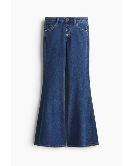 H&M Blue Flared High Jeans