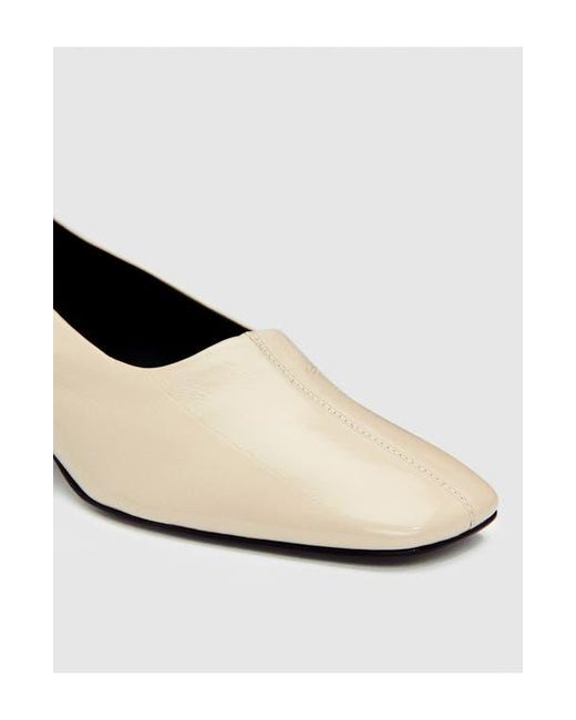 Reformation White Inez Square Toe Pump