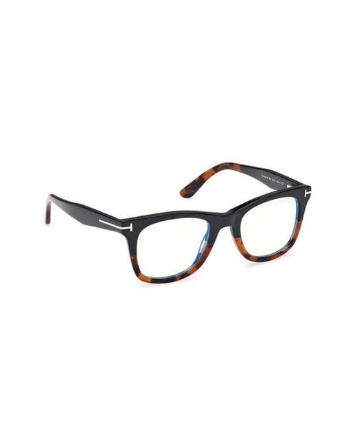 Tom Ford Brown 50Mm Square Light Blocking Optical Glasses for men