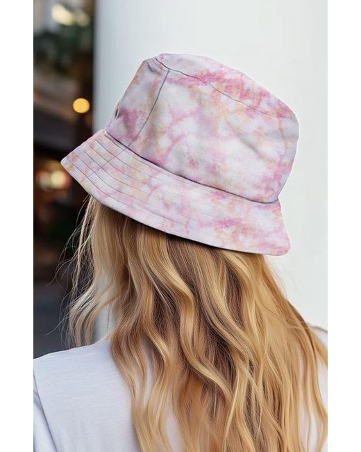 Alix Pink Astronaut Cotton Bucket Hat for men