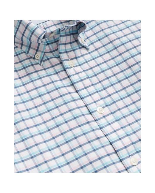Brooks Brothers Blue Non-Iron Check Cotton Stretch Oxford Button-Down Shirt for men