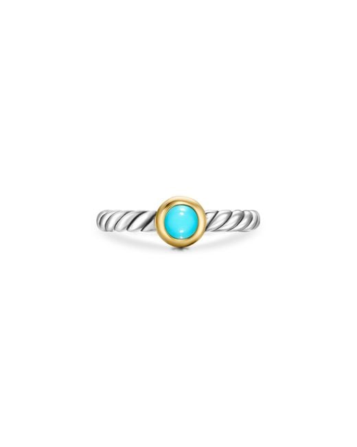 David Yurman Blue Petite Cable Ring