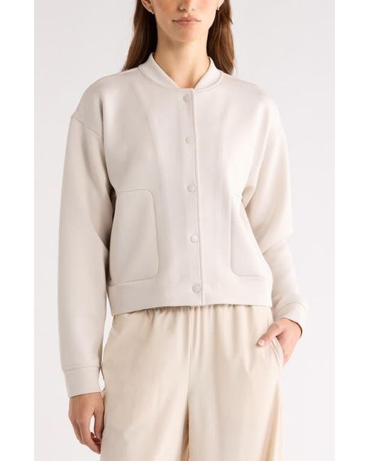 Zella Natural Ultra Luxe Snap Front Jacket