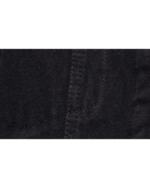 Mango Black Faux Shearling Lined Denim Jacket for men