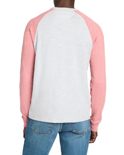 Faherty Brand Multicolor Sunwashed Colorblock Long Sleeve T-shirt for men