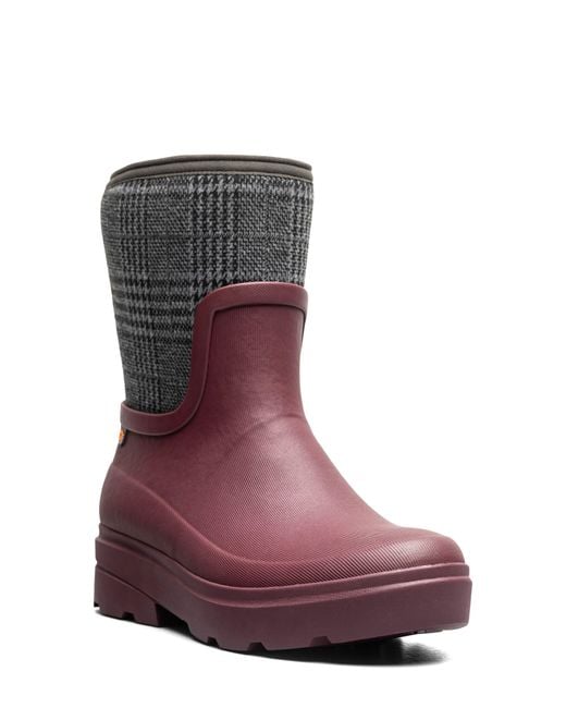 Bogs Brown Hazel Mid Zip Rain Boot