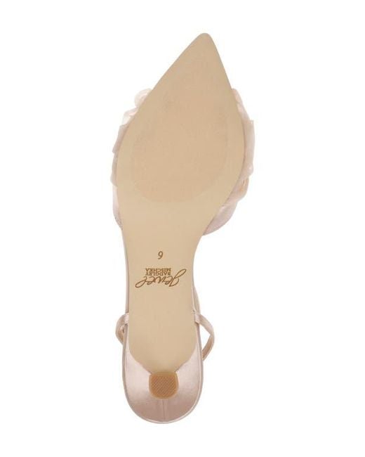 Badgley Mischka Multicolor Favor Ankle Strap Pointed Toe Kitten Heel Pump