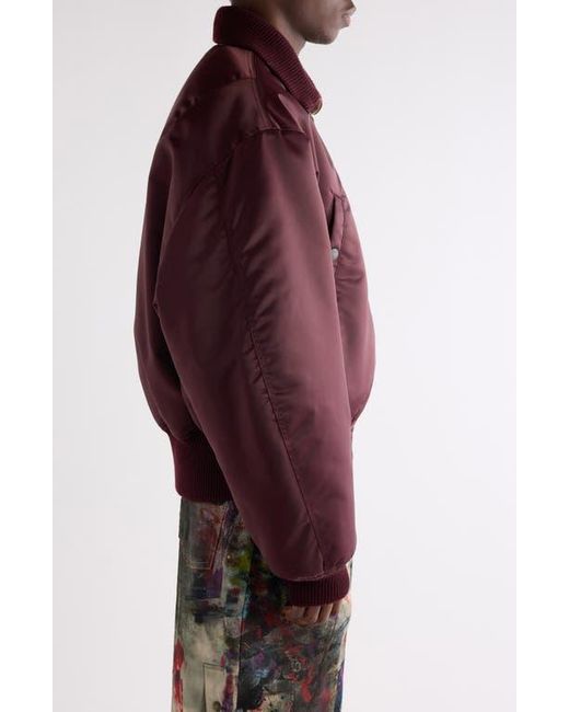 Acne Red Olievo Technical Bomber Jacket for men