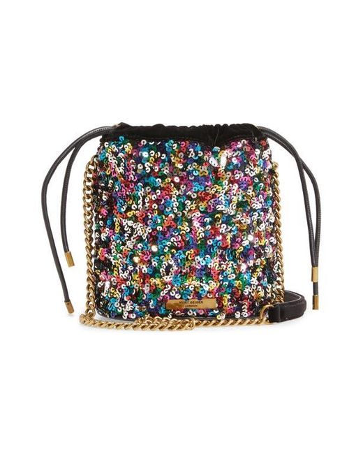 Kurt Geiger Multicolor Kensington Sequin Drawstring Crossbody Bag