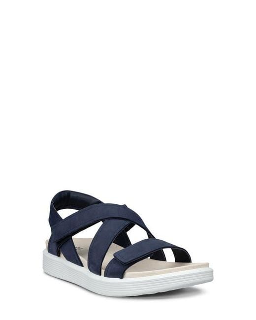 Ecco Blue Soft Cross Strap Sandal