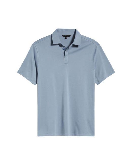 Robert Barakett Blue Georgia Solid Pima Cotton Polo for men