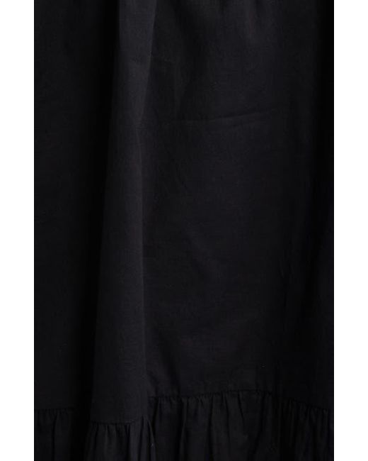 Treasure & Bond Black Lace Yoke Cotton Shift Dress