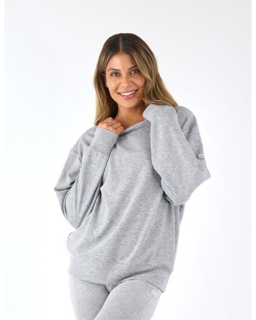 Softflex White Oversized Crew
