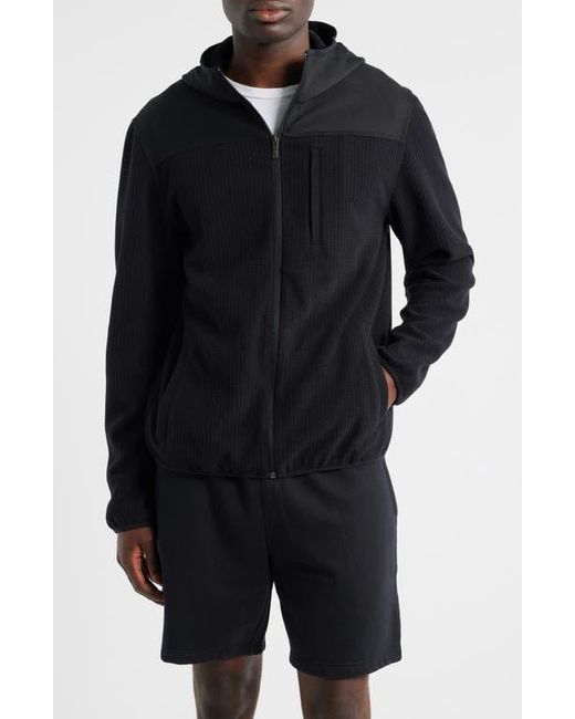 Zella Black Full Zip Grid Fleece Jacket for men