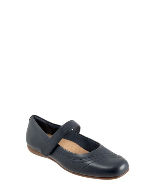 Trotters Blue Sherese Mary Jane Flat