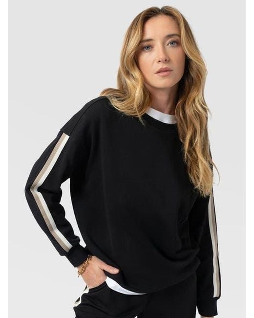 Saint + Sofia Black Victory Sweatshirt