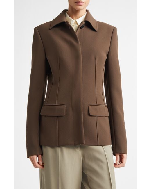 Totême Brown Cinched Pocket Jacket