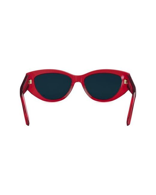 Dior Blue/Bordeaux Cat-Eye Sunglasses Dior Glow B11 Cat Eye Sunglasses - Bordeaux/Blue | Editorialist main image 2