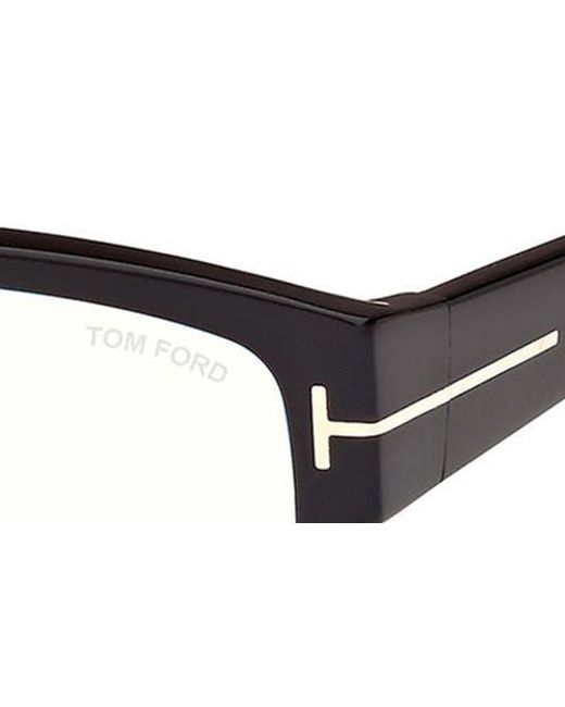 Tom Ford Brown 55Mm Square Light Blocking Glasses