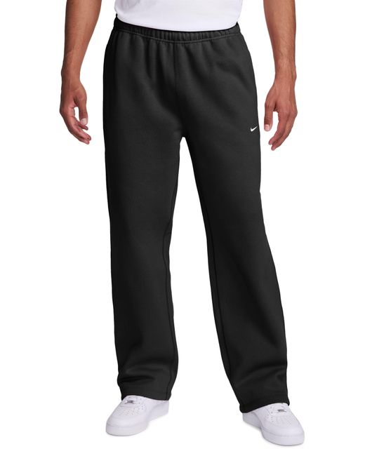 Nike Black Solo Swoosh Fleece Sweatpants for men