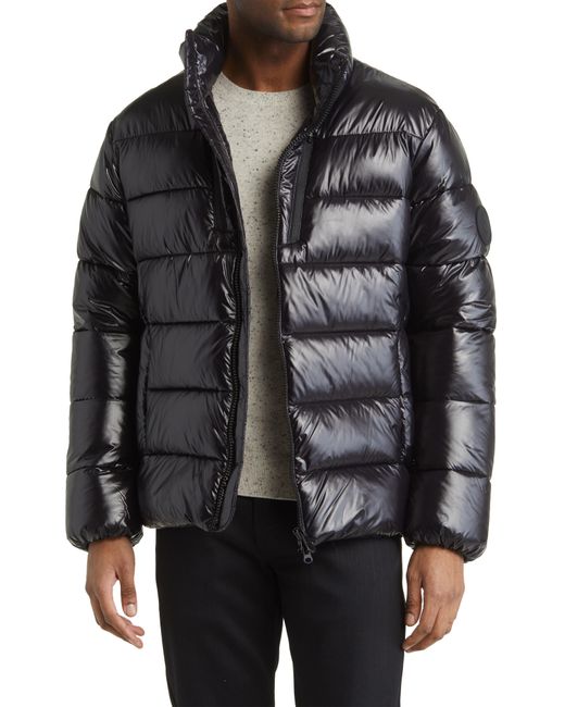 Save The Duck Mitch High Gloss Insulated Water Repellent Puffer Jacket in Black for Men Lyst