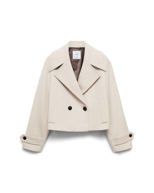 Mango Natural Double Breasted Jacket