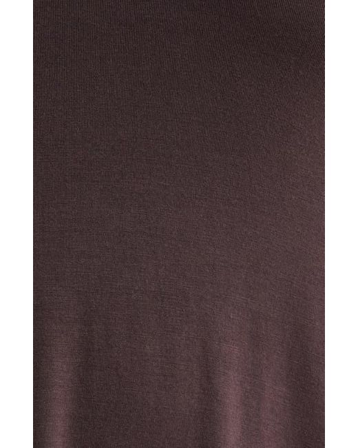 24seven Comfort Apparel Black Swing Asymmetric Hem Tunic Top