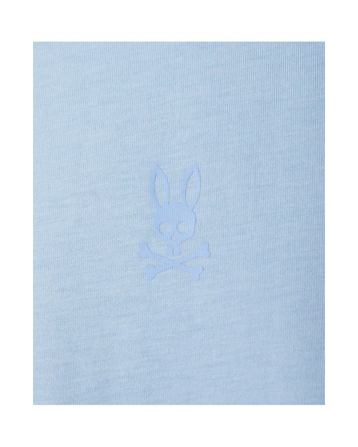 Psycho Bunny Blue Mason Pima Cotton Graphic T-shirt for men