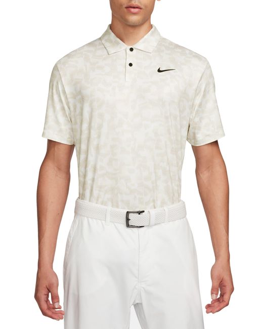Nike White Dri-fit Tour Camo Golf Polo for men
