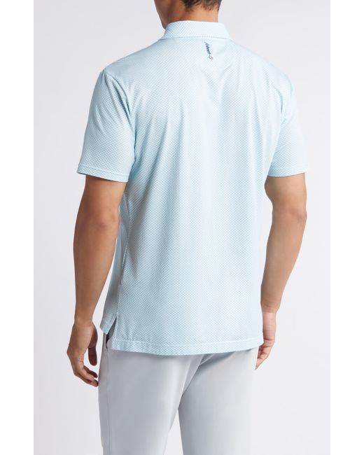 Johnnie-o Blue Linxter Microdot Cotton & Lyocell Blend Golf Polo for men