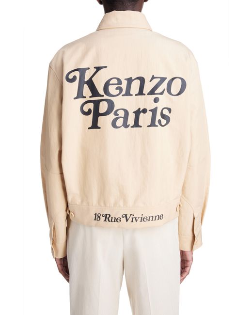 KENZO White Verdy Logo Cotton & Nylon Jacket for men