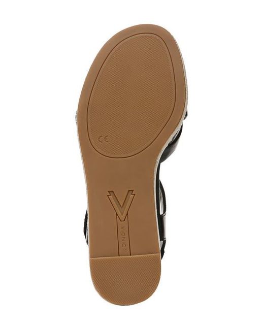 Vionic Black Saratoga Wedge Espadrille Sandal