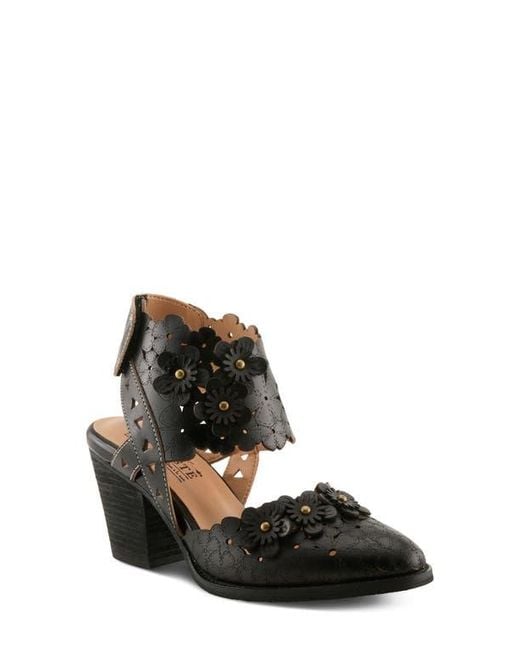 Spring Step Black Distinction Ankle Strap Sandal