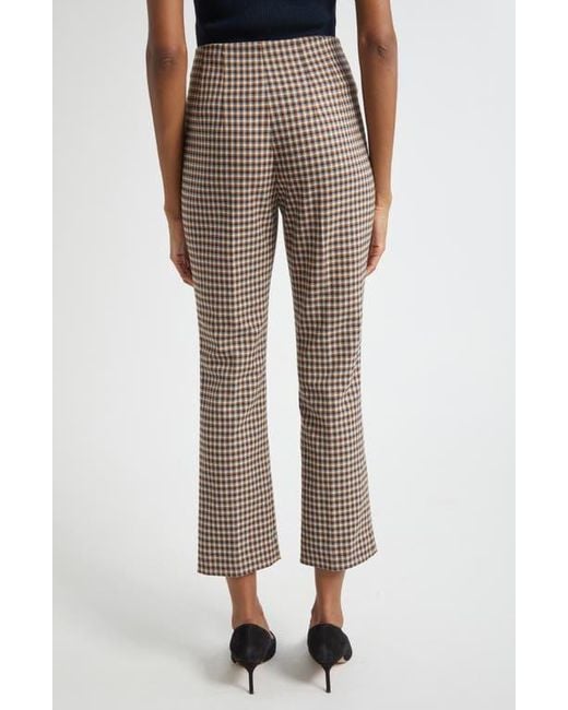 Veronica Beard Multicolor Kean Check Crop Pants