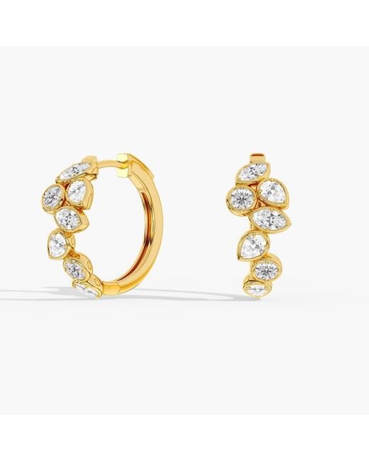 Everlee Metallic Frame Multi-Shape Lab Diamond Hoop