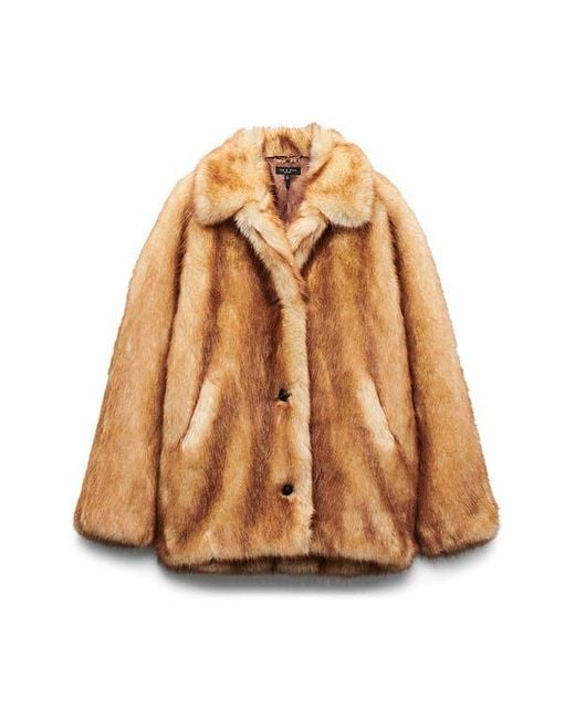Rag & Bone Metallic Brenna Faux Fur Coat